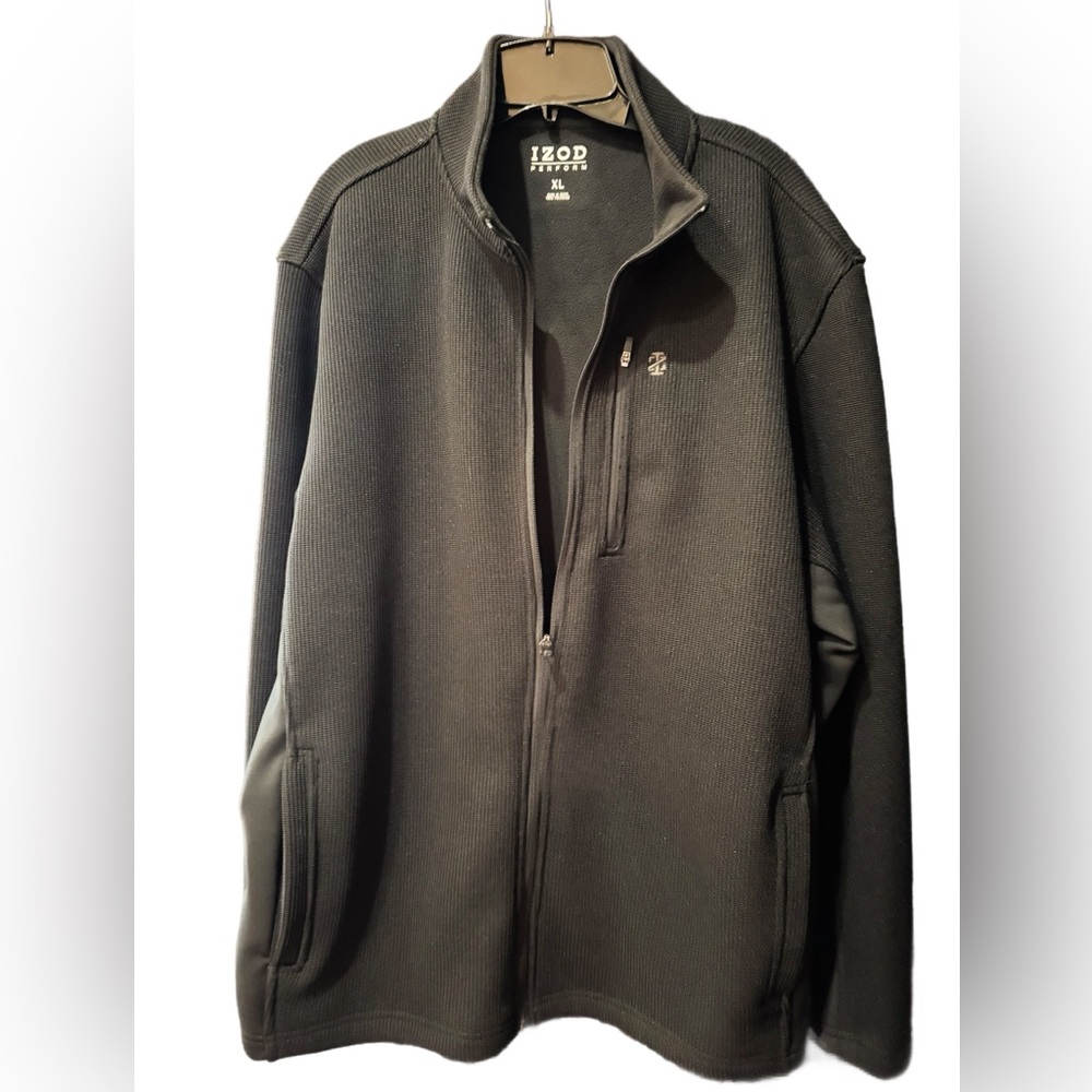 IZOD NWOT Perform Men's Zip-Up Black Sweater